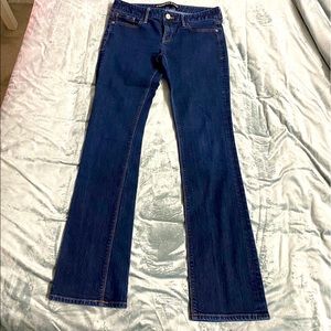 Express Barely Boot Low Rise Jeans